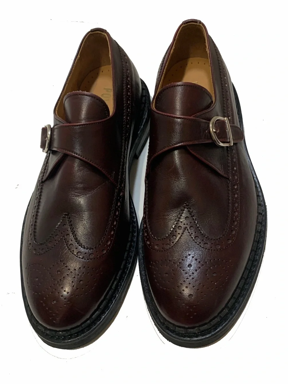 Men's Leather Monk Strap Brogues